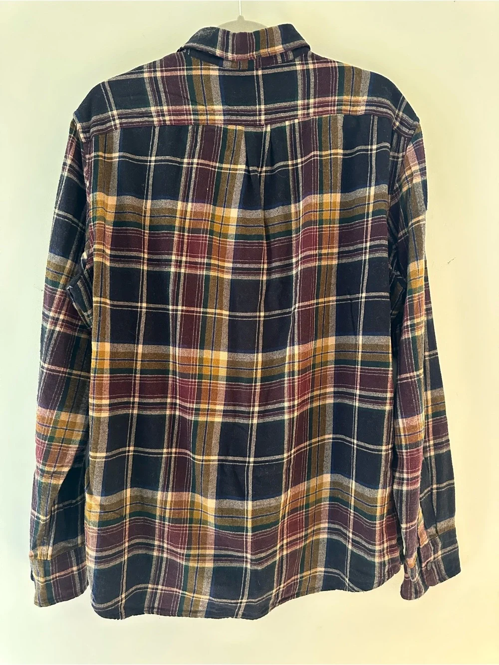 J.Crew Men’s Classic Plaid Flannel Button Down Shirt Size Large 100% Cotton